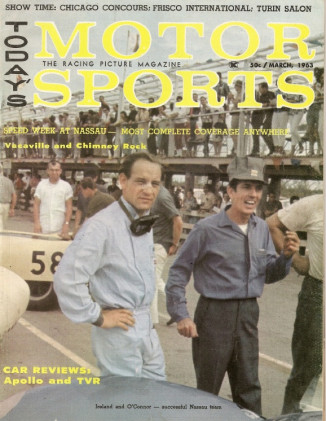 TODAY'S MOTOR SPORTS 1963 MAR - V3 N9 - HARLEY XLCH, FERRARI 750 MONZA, APOLLO